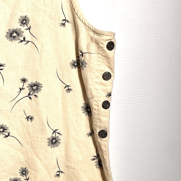 Sag Harbor Yellow & Grey Vintage Floral Linen Cotton Dress and Top 14 - Picture 4 of 16